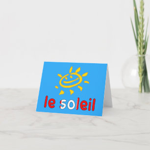 Le Soleil The Sun in Canadian Summer Vacation Holiday Card