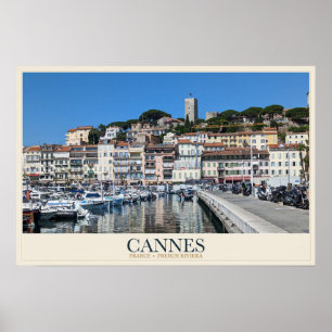 Le Suquet and Vieux Port in Cannes Poster