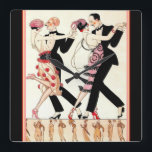 "Le Tango" Art Deco Wall Clock<br><div class="desc">Eye Catching Wall Clock Featuring "Le Tango" At Deco Print by George Barbier (1920s)</div>