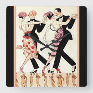 "Le Tango" Art Deco Wall Clock