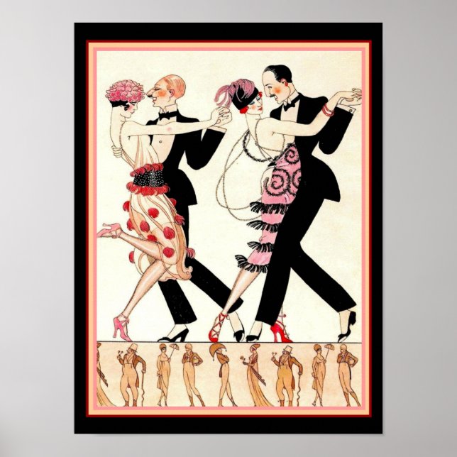 "Le Tango" Barbier Deco Print (Front)