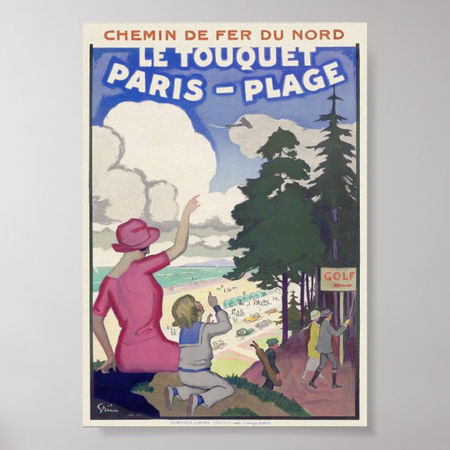 Le Touquet-Paris-Plage Vintage Poster 1920s (Front)