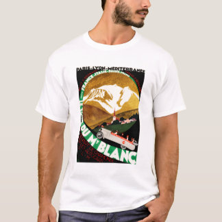 Le Tour Du MONT BLANC Chamonix Old Swiss Travel Ad T-Shirt
