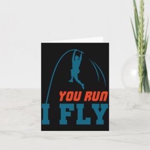 Le Vault Funny Levault Vaulting You Run I Fly Card