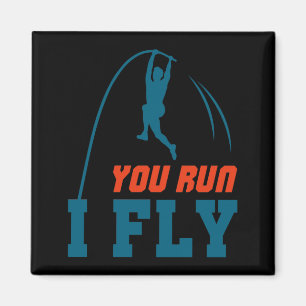 Le Vault Funny Levault Vaulting You Run I Fly Magnet