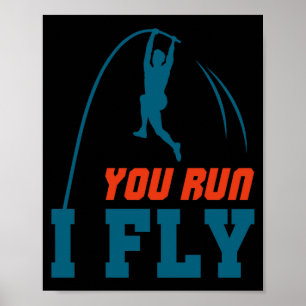 Le Vault Funny Levault Vaulting You Run I Fly  Poster
