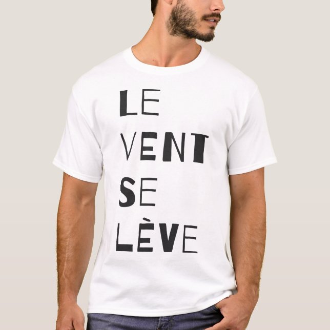 Le Vent Se Leve - Black T-Shirt (Front)