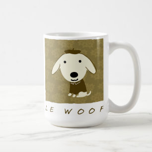 Le Woof Cute Puppy Dog Coffee Mug