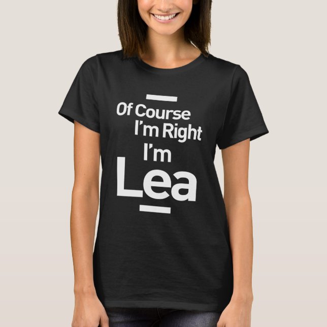 Lea Personalised Name Birthday Gift T-Shirt (Front)