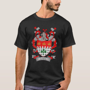 Leach Coat Of Arms   Leach Surname Family Crest T-Shirt