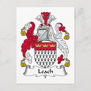 Leach Family Crest Postcard