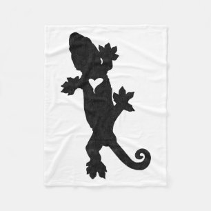 Leachie New Caledonian Gecko Artsy Distressed Fleece Blanket