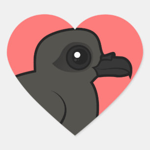 Leach's Storm Petrel (swim) Heart Sticker