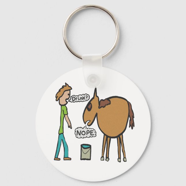 Lead A Horse To Water Key Ring (Front)