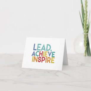 Lead, Achieve, Inspire Note Card