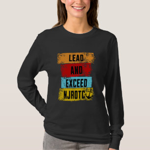 Lead And Exceed NJROTC Cadet US Naval JROTC Milita T-Shirt