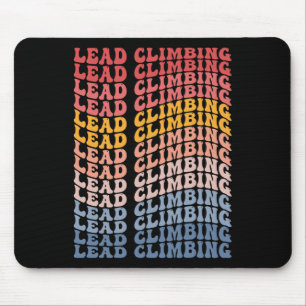 Lead Climbing Groovy Retro Sports Mouse Pad