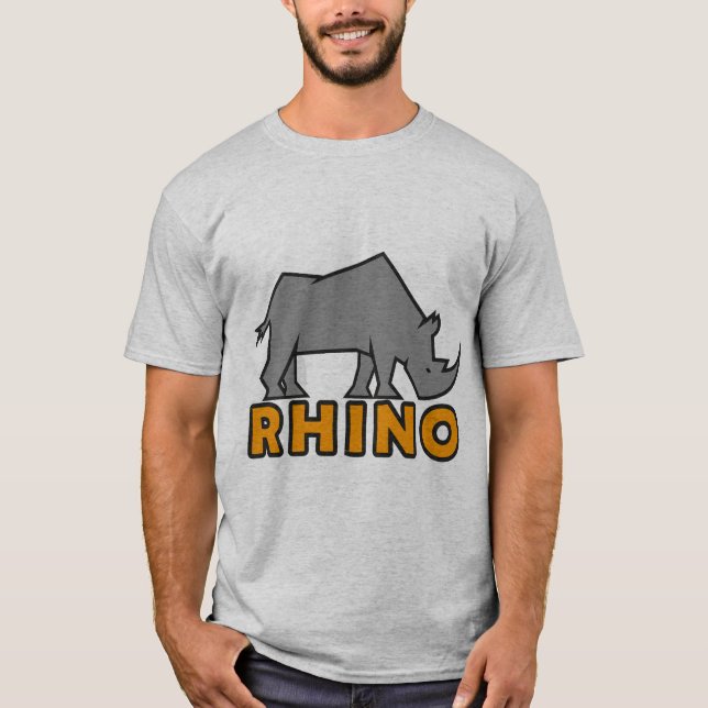 Lead rhinoceros with yellow lyrics T-Shirt (Front)