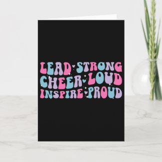 Lead Strong Cheer Loud Cheer Captain Cheerleading  Card
