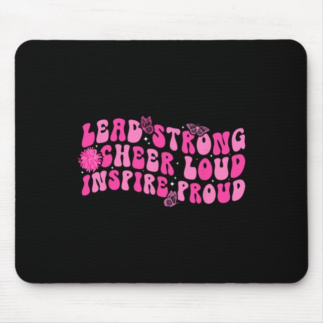 Lead Strong Cheer Loud Cheer Captain Cheerleading  Mouse Pad (Front)