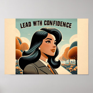 Lead with Confidence: Inspirational Poster