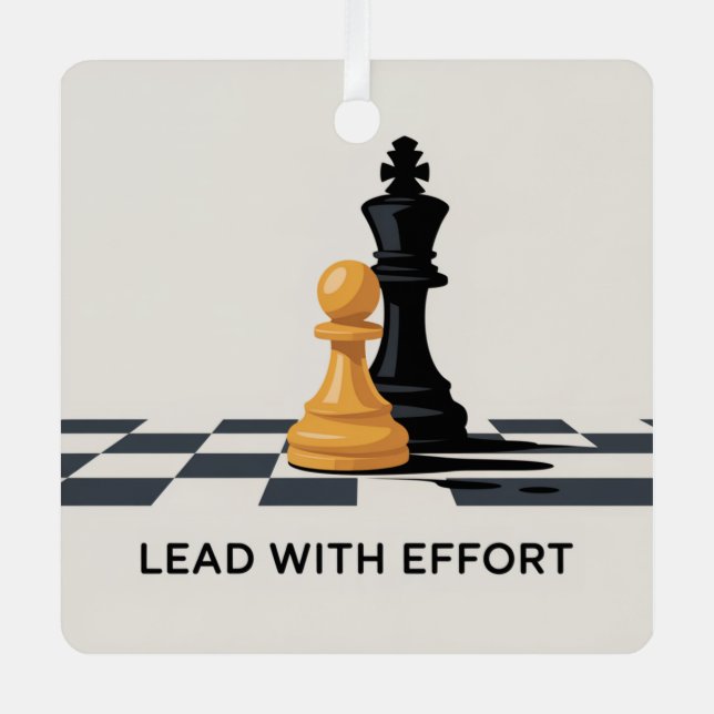 Lead With Effort Metal Tree Decoration (Front)