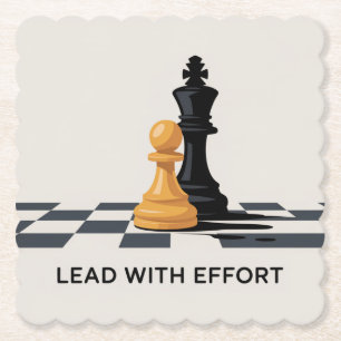 Lead With Effort Paper Coaster