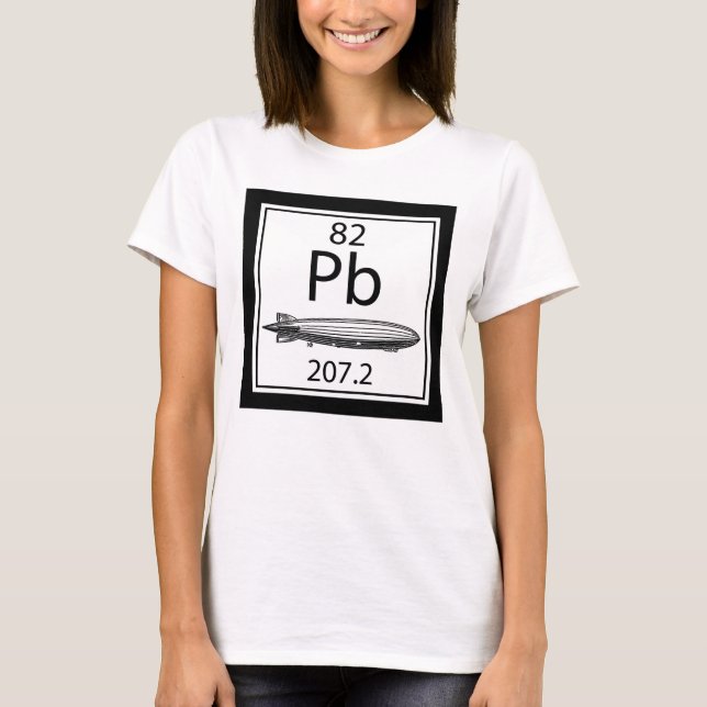 Lead Zeppelin Periodic Table Atomic Number Led T-Shirt (Front)