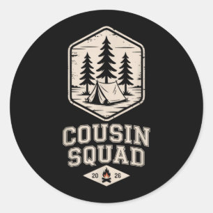 Leader Cousin Squad 2026 Reunion Camp Crew Vibes Classic Round Sticker