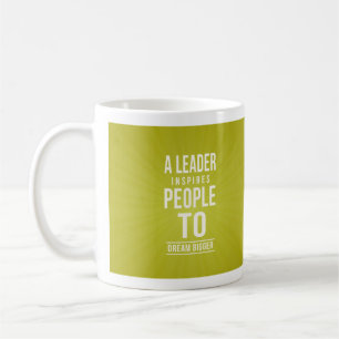 Leader mug - gold with quote