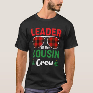 Leader Of The Cousin Crew Christmas Buffalo Red T-Shirt