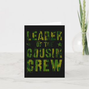 Leader Of The Cousin Crew Funny Grandma Grandpa Ca Card