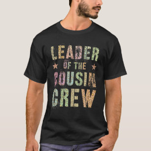 LEADER OF THE COUSIN CREW Leopard Print Funny Gran T-Shirt
