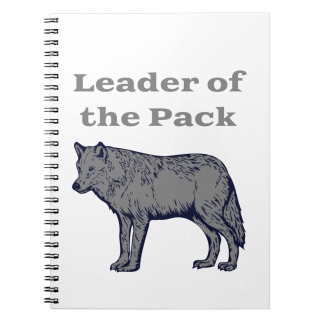 Leader of the Pack Wolf Notebook (Front)