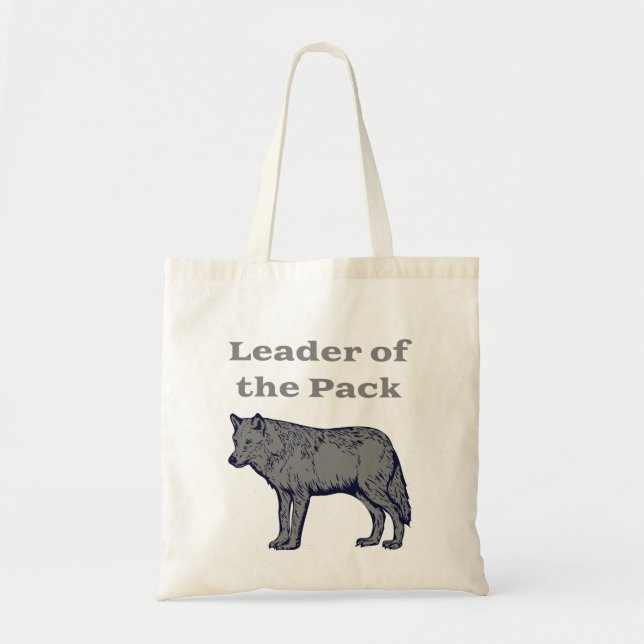 Leader of the Pack Wolf Tote Bag (Front)