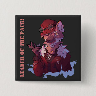 Leader wolf 15 cm square badge