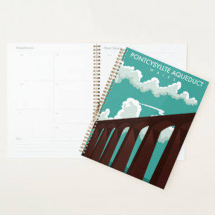 Leaderfoot Viaduct Scotland travel poster Notebook Planner