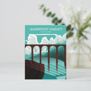 Leaderfoot Viaduct Scotland travel poster Postcard