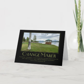Leaders Are By Definition Change Makers Motivation Thank You Card