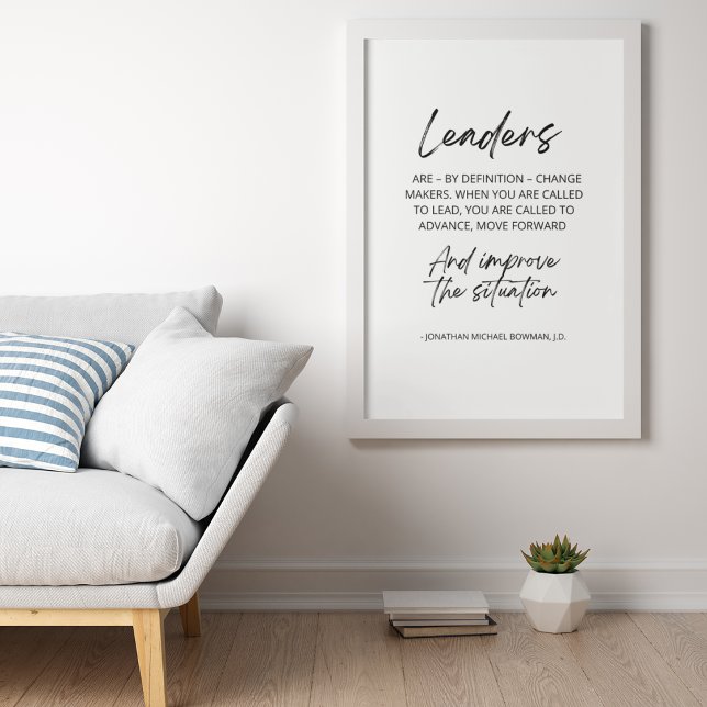 Leaders Are By Definition Change Makers Poster (Creator Uploaded)