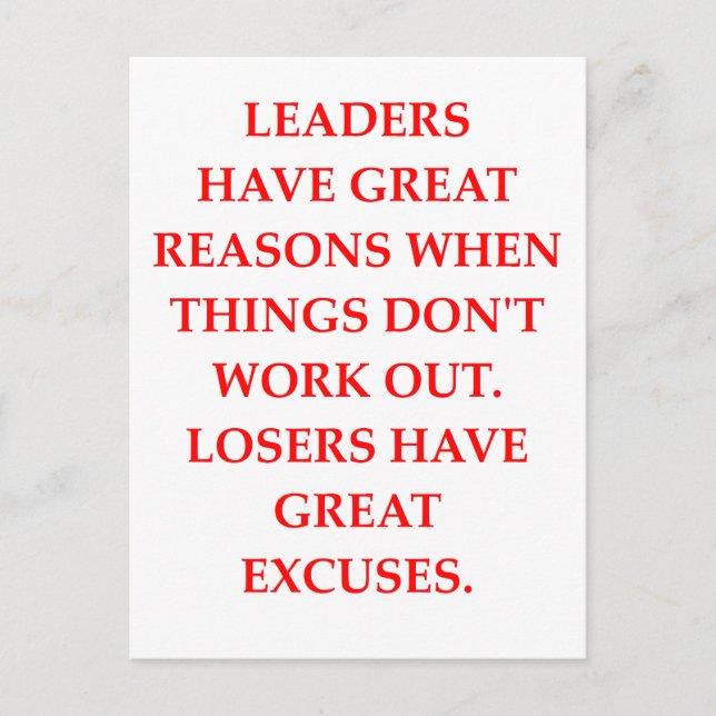 LEADERS POSTCARD (Front)