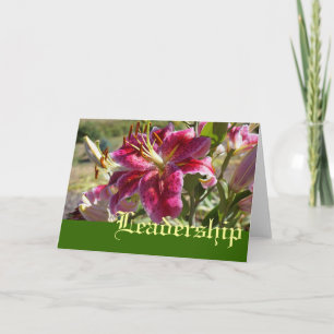 Leadership Greeting cards custom Lily Flower Boss