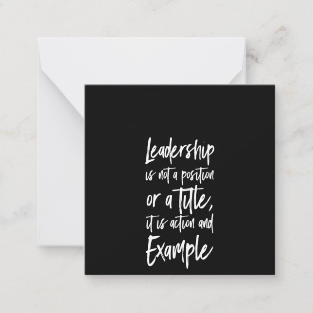 leadership is example card (Front)