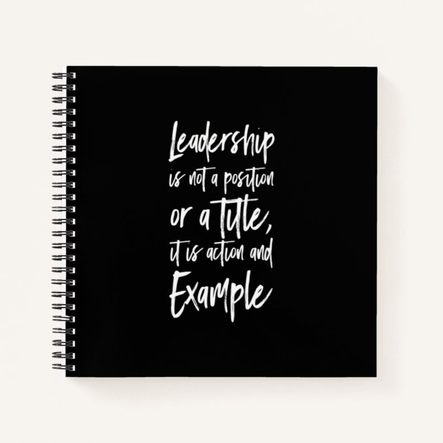 leadership is example notebook (Front)