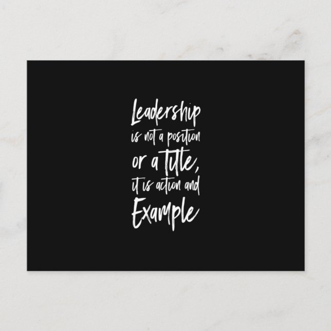 leadership is example postcard (Front)