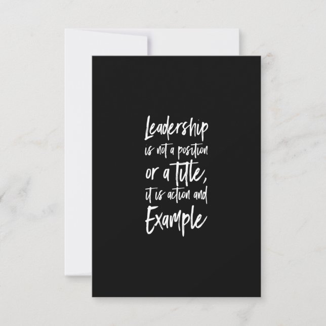 leadership is example thank you card (Front)