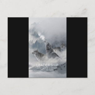 leadership motivational inspirational quote postcard