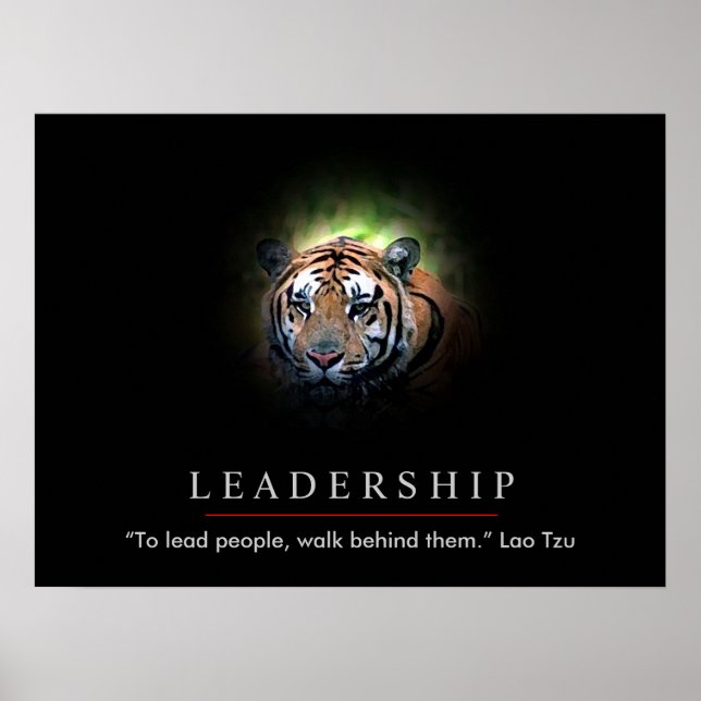 Leadership Tiger Eyes Poster Print (Front)