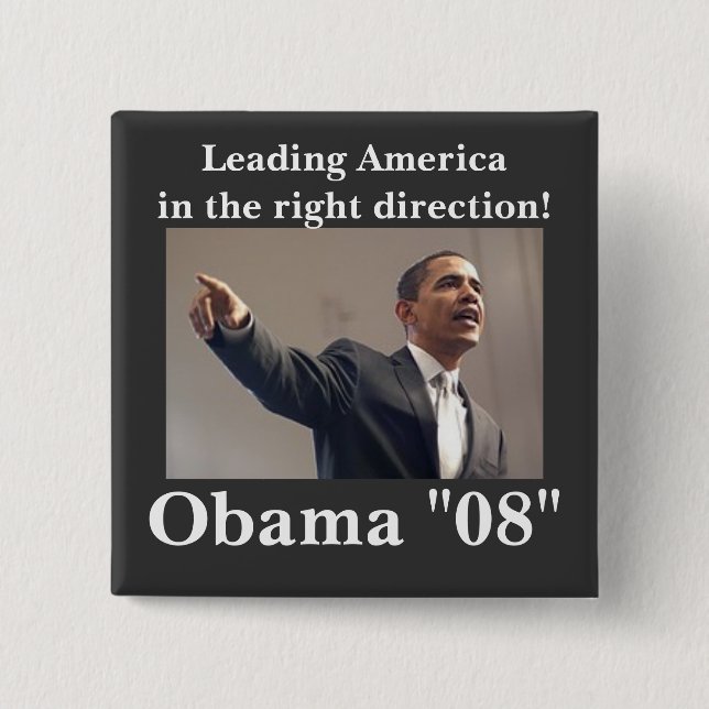 Leading America in ... 15 Cm Square Badge (Front)