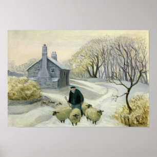 Leading the Sheep Poster